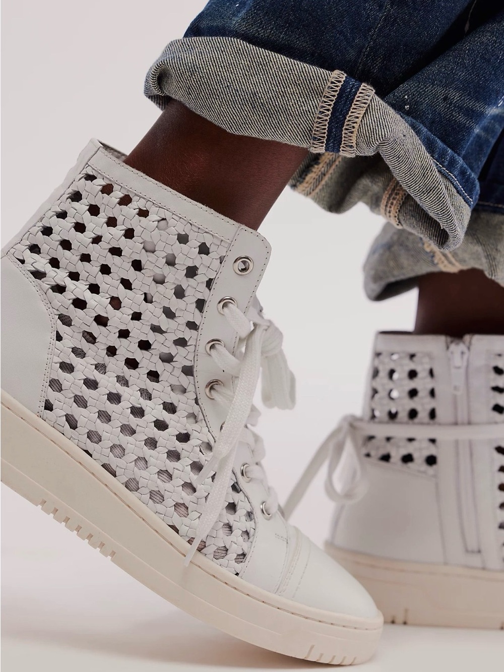 Free People Hayes High Top Sneakers Size 8 NIB